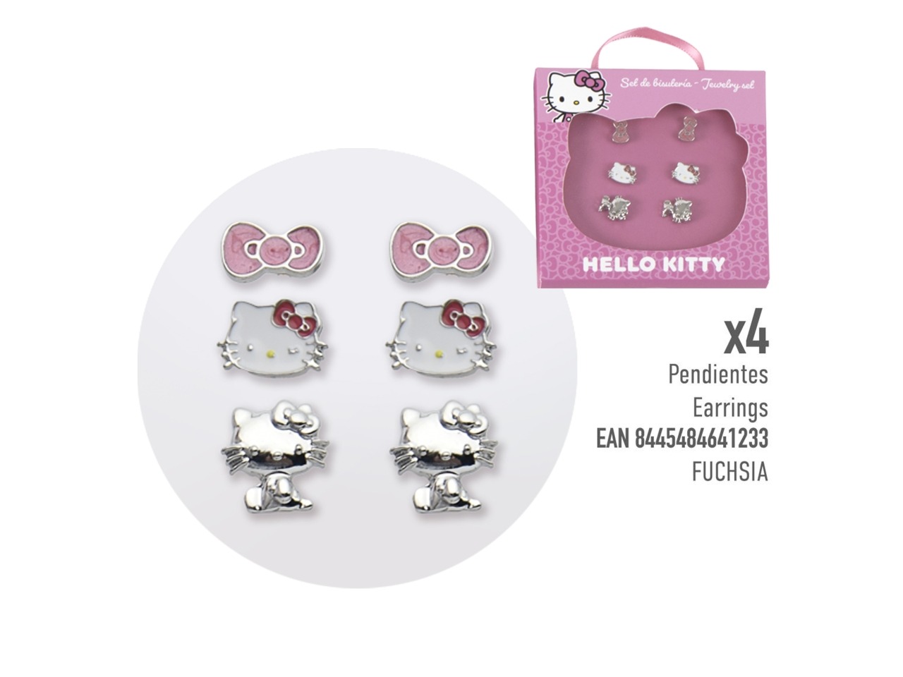 HELLO KITTY ORECCHINI FUCSIA 2500003786 F HELLO KITTY ORECCHINI FUCSIA 2500003786 F