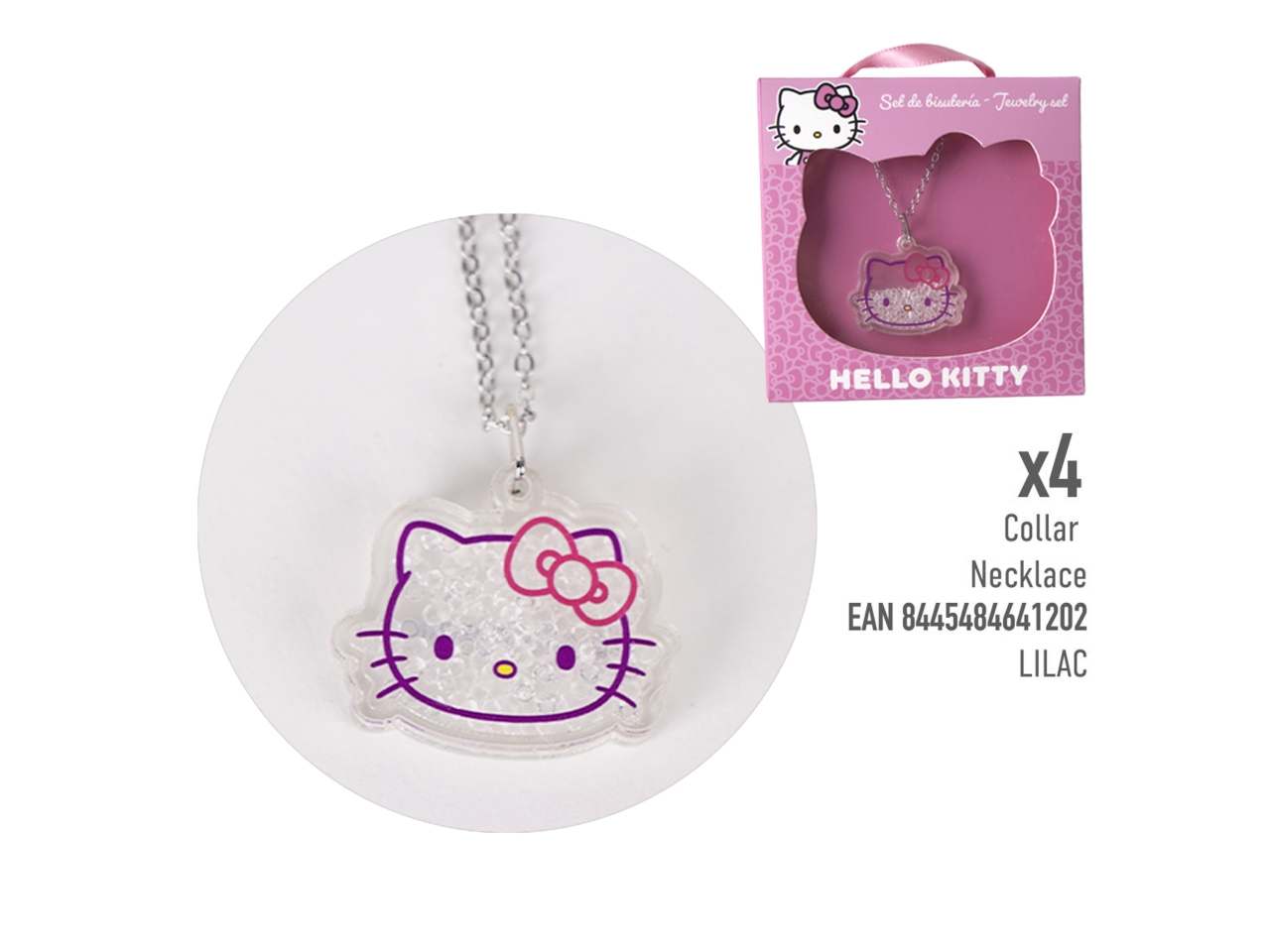 HELLO KITTY COLLANA C/PENDENTE LILLA 2500003786 L HELLO KITTY COLLANA C/PENDENTE LILLA 2500003786 L