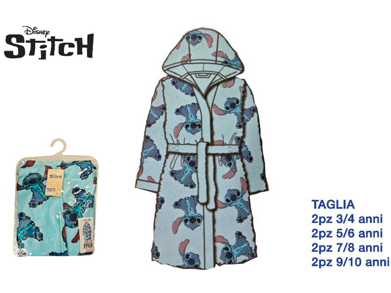 STITCH ACCAPPATOIO BOY TAGLIE ASSORTITE