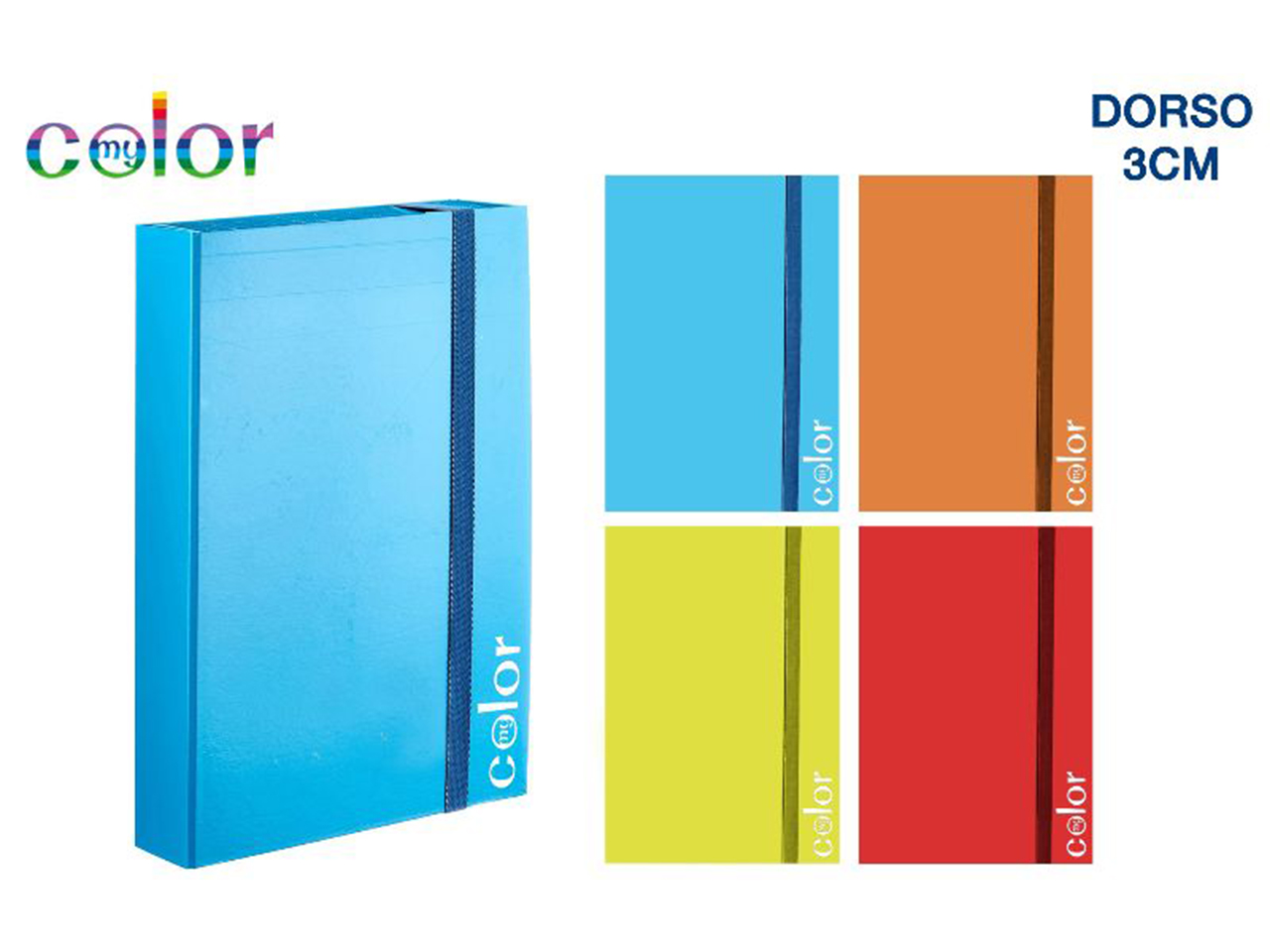 CARTELLINA CON ELASTICO A4 DORSO 3CM