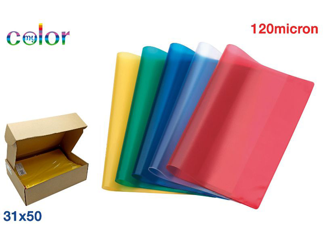 COPRIQUADERNO CON ALETTE A4 120MY 31X50CM ASS.