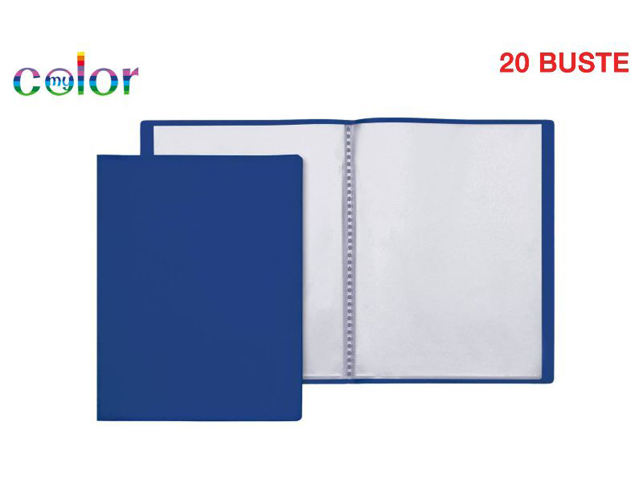 PORTALISTINI A4 CON 20 BUSTE BLU