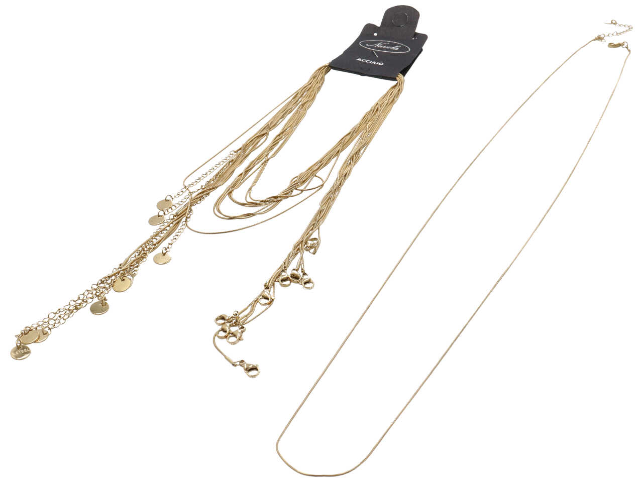 COLLANE CODA TOPO 80CM ORO SET DA 10 COLLANE COLLANE CODA TOPO 80CM ORO SET DA 10 COLLANE