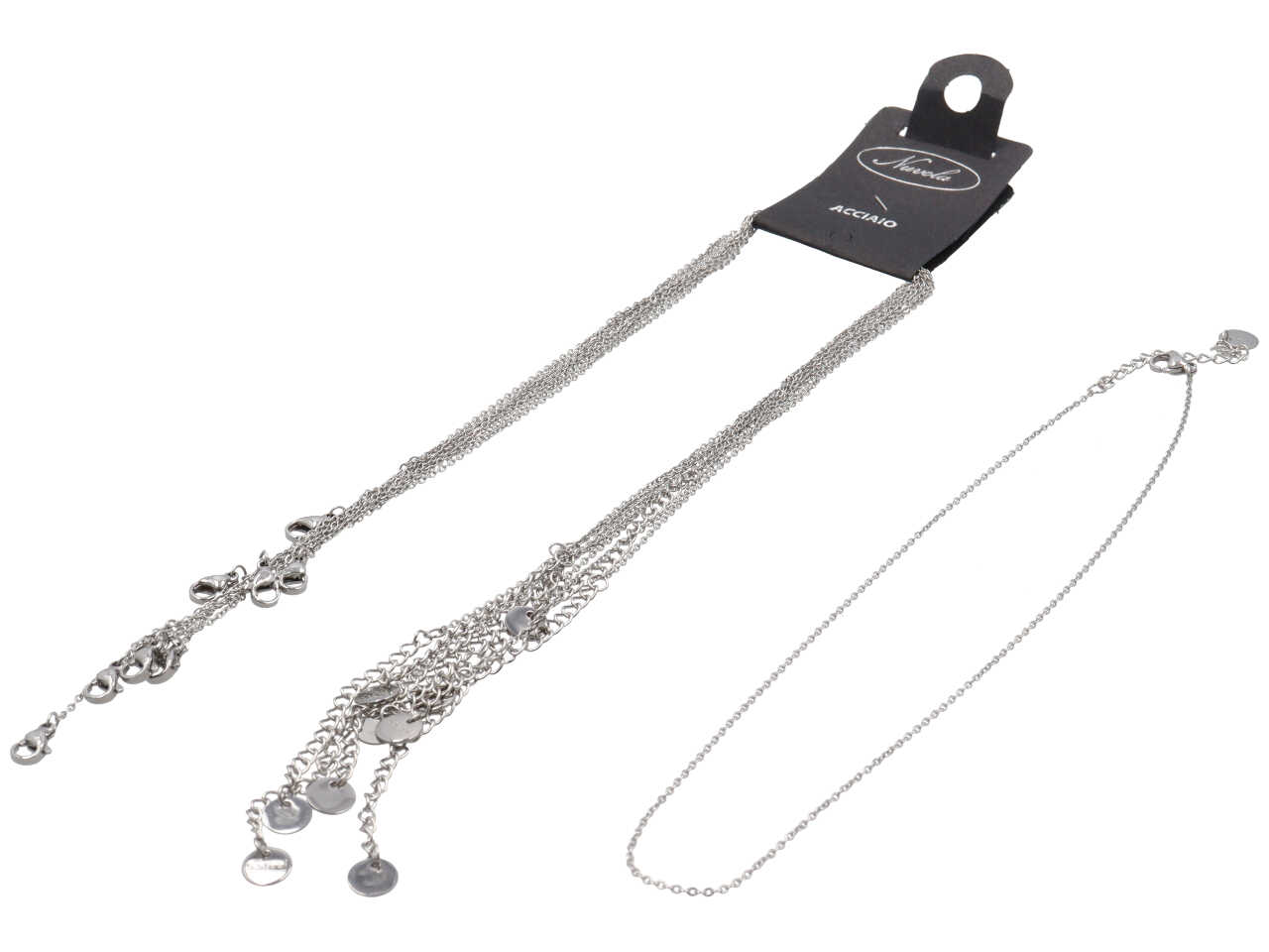 COLLANE ACCIAIO 38CM SET DA 10 COLLANE COLLANE ACCIAIO 38CM SET DA 10 COLLANE