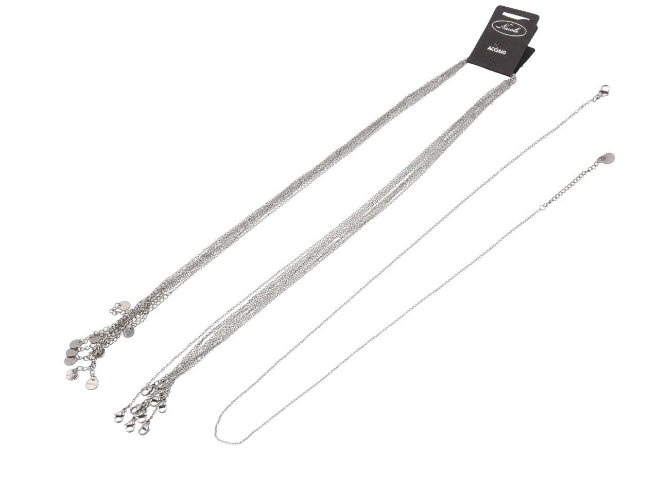 COLLANE ACCIAIO 80CM SET DA 10 COLLANE COLLANE ACCIAIO 80CM SET DA 10 COLLANE