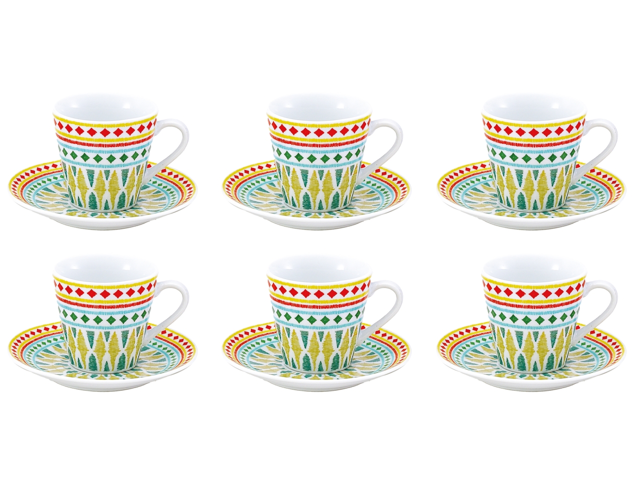 GRACE SET CAFFE’ CON PIATTO SET DA 6 TAZZE 25552 GRACE SET CAFFE’ CON PIATTO SET DA 6 TAZZE 25552