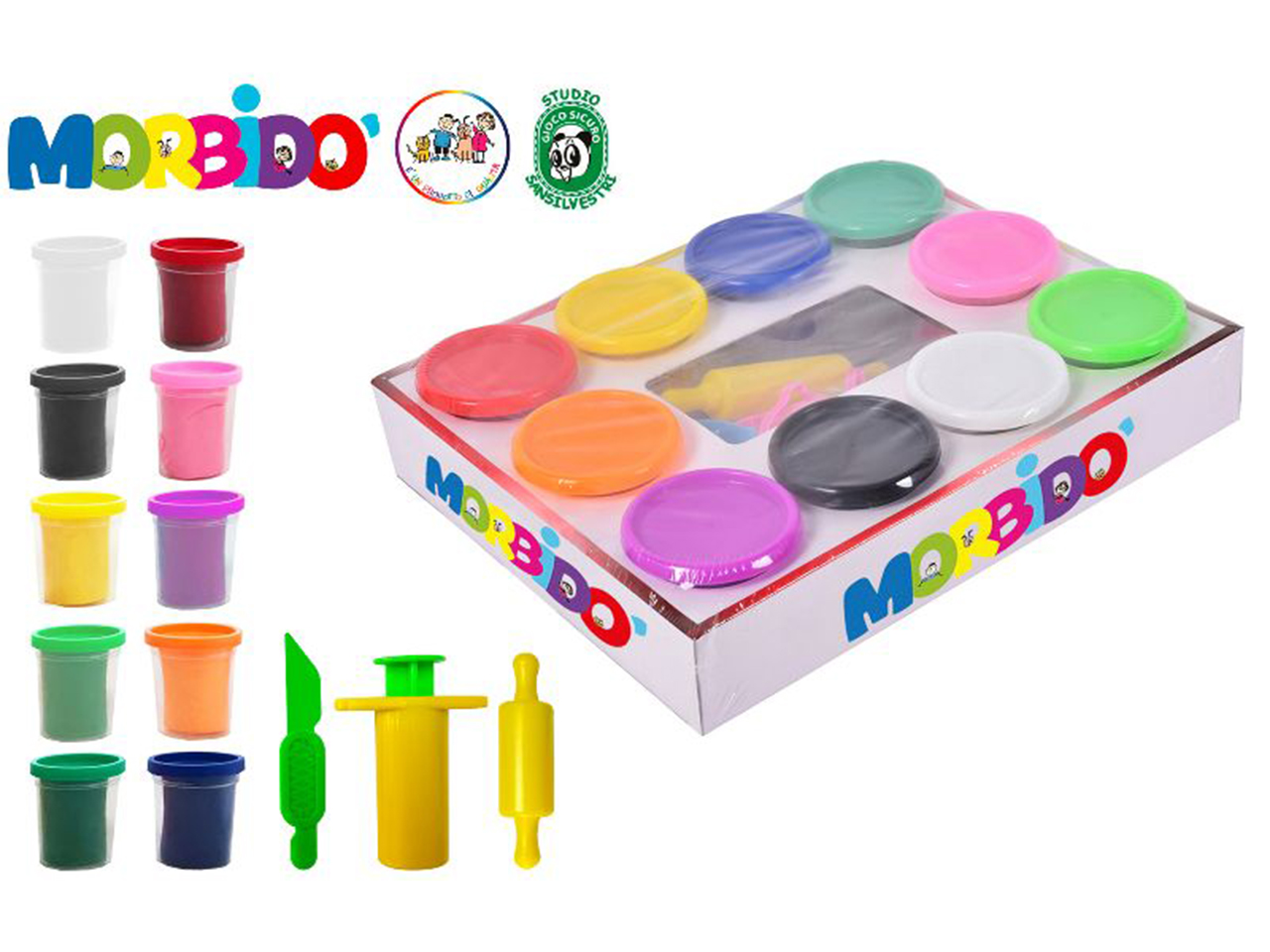 PLASTILINA BARATTOLO 1000G 31X25 10PZ+3FORMINE PLASTILINA BARATTOLO 1000G 31X25 10PZ+3FORMINE