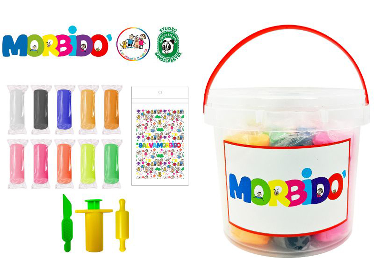 PLASTILINA SECCHIELLO 1.3KG 17X15 10PZ+3FORMINE PLASTILINA SECCHIELLO 1.3KG 17X15 10PZ+3FORMINE