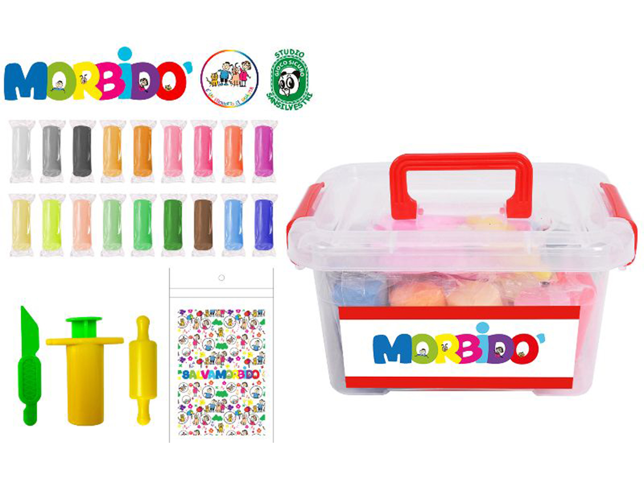 PLASTILINA BAULE 900G 20X15X11 18PZ+3FORMINE PLASTILINA BAULE 900G 20X15X11 18PZ+3FORMINE