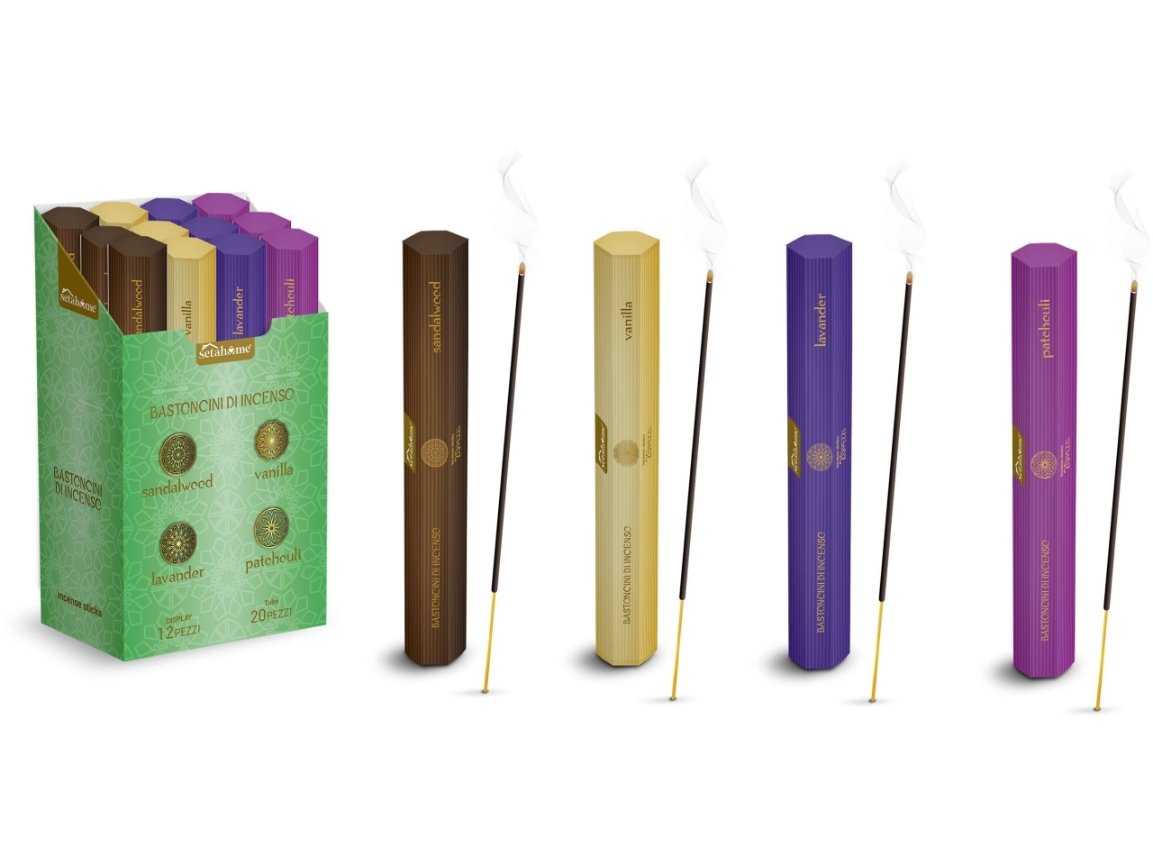 BASTONCINI DI INCENSO SET DA 20 BASTONCINI 62190