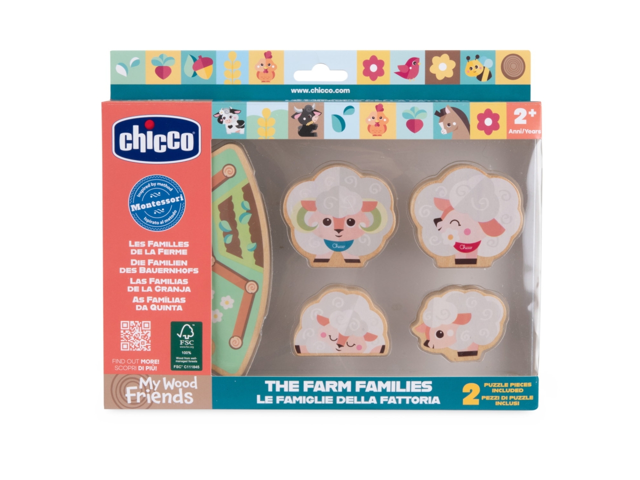 CHICCO LEGNO SET FAMIGLIA PECORE 00012668800000 CHICCO LEGNO SET FAMIGLIA PECORE 00012668800000