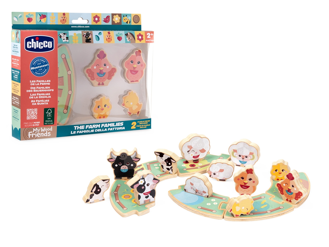 CHICCO LEGNO SET FAMIGLIA PULCINI 00012668900000 CHICCO LEGNO SET FAMIGLIA PULCINI 00012668900000