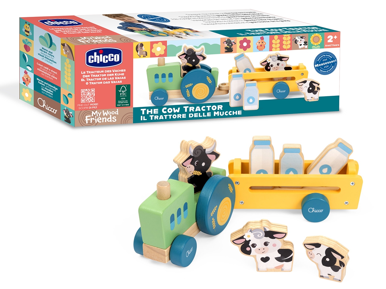 CHICCO LEGNO TRATTORE DELLE MUCCHE 00012681000000 CHICCO LEGNO TRATTORE DELLE MUCCHE 00012681000000