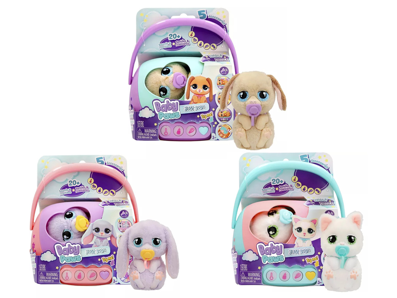 BABY PAWS JUST BORN 3 ASS 923461 BABY PAWS JUST BORN 3 ASS 923461