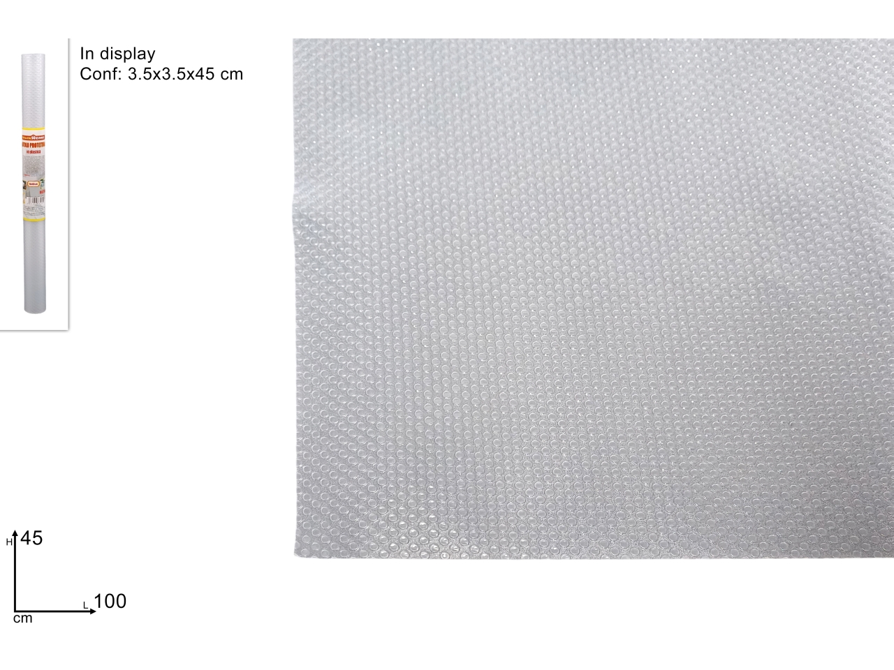 TAPPETINO PROTETTIVO PLASTICA 45X100CM DEV23016731