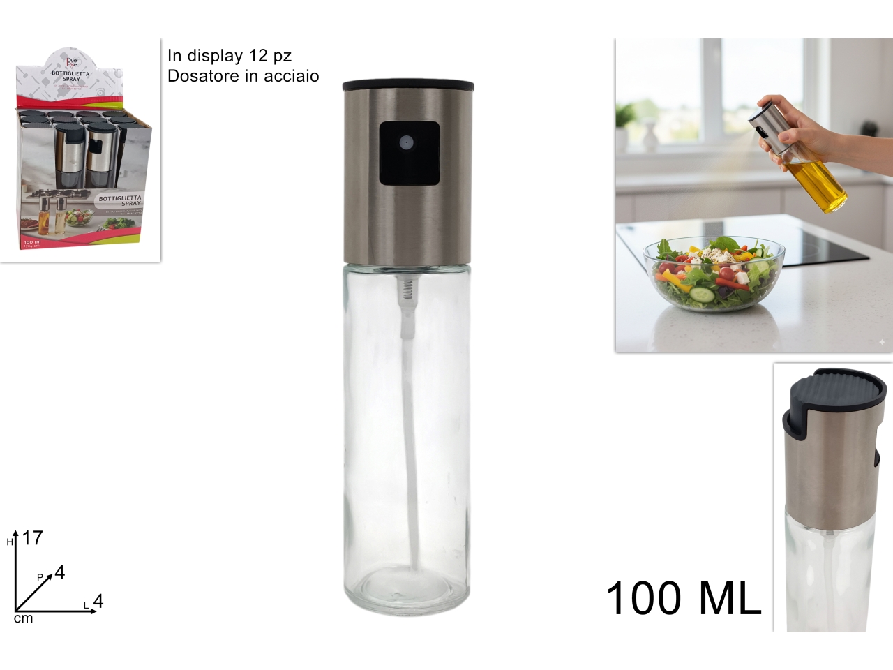 BOTTIGLIA SPRAY OLIO/ACETO 100ML DEV25011611 BOTTIGLIA SPRAY OLIO/ACETO 100ML DEV25011611