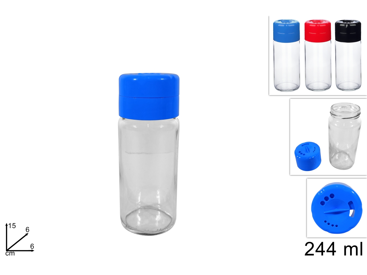 DOSATORE VETRO SPEZIE 244ML ASS. DEV22007121 DOSATORE VETRO SPEZIE 244ML ASS. DEV22007121