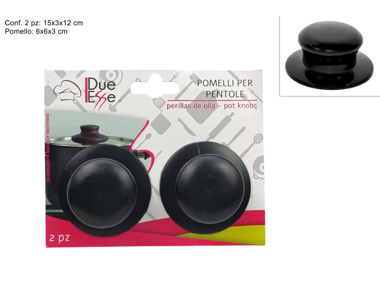 POMELLI PENTOLE 2PZ NERI DEV13005511