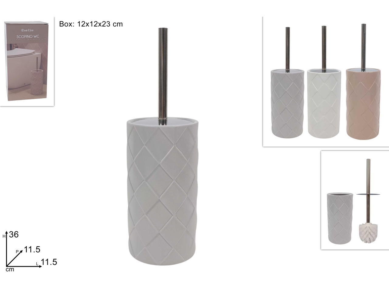 SCOPINO WC CERAMICA A ROMBI 3COL. DEV25010751