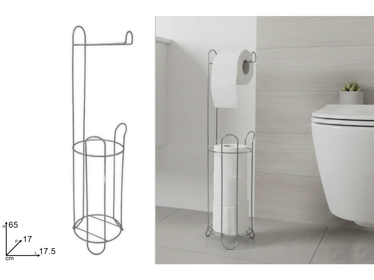 PORTA ROTOLO CARTA IGIENICA METALLO DEV22002521