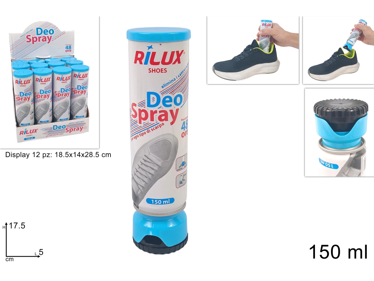 DEODORANTE SPRAY PER CALZATURE 150ML DEV24006621 DEODORANTE SPRAY PER CALZATURE 150ML DEV24006621