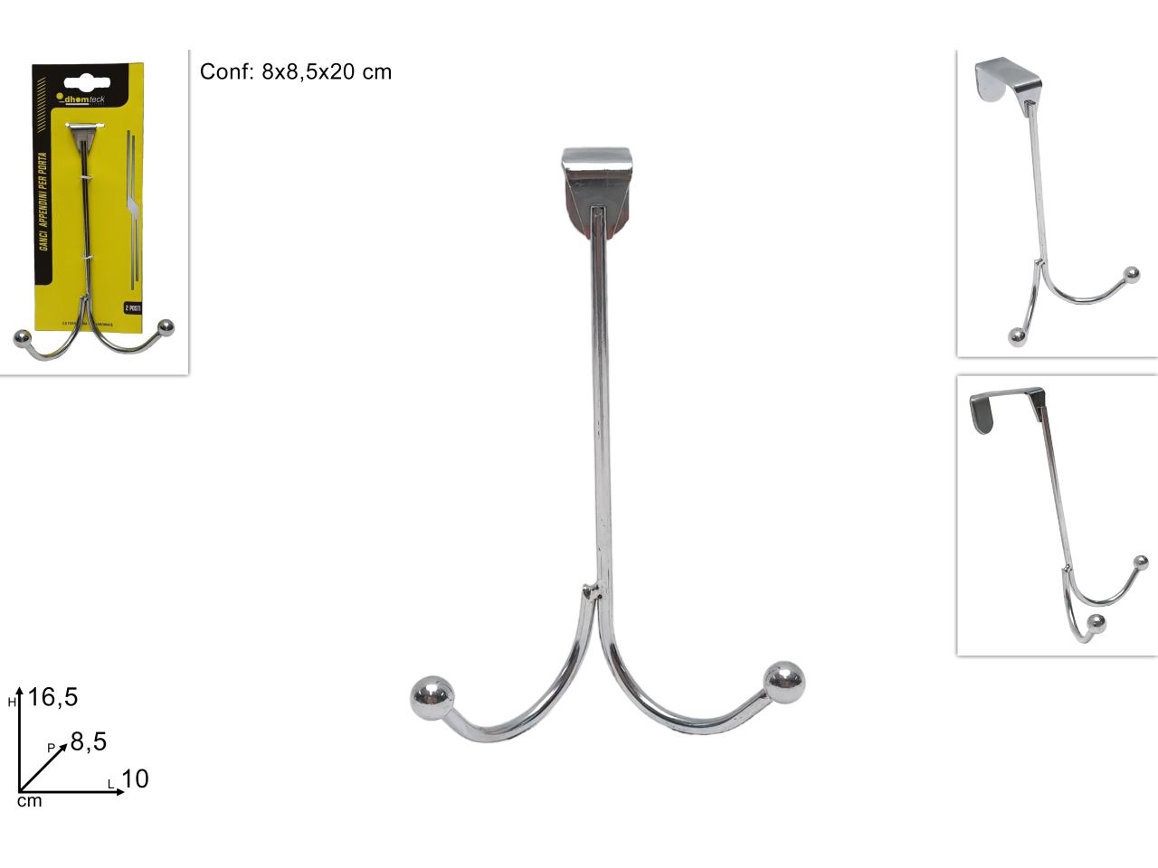 GANCIO APPENDINO 2 POSTI PER PORTA DEV24006691 GANCIO APPENDINO 2 POSTI PER PORTA DEV24006691