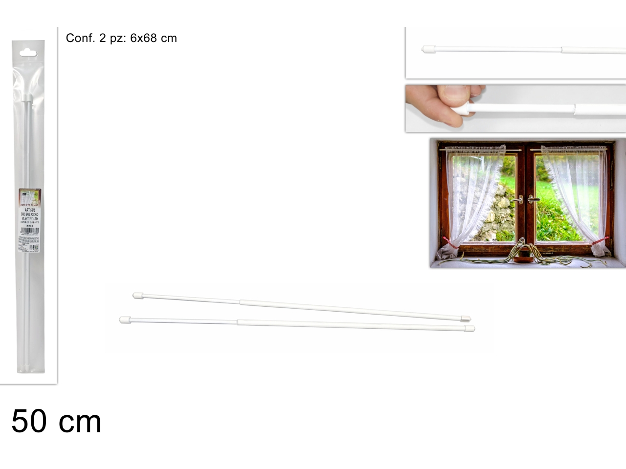 ASTE PER TENDA A MOLLA 50CM DEV12001541
