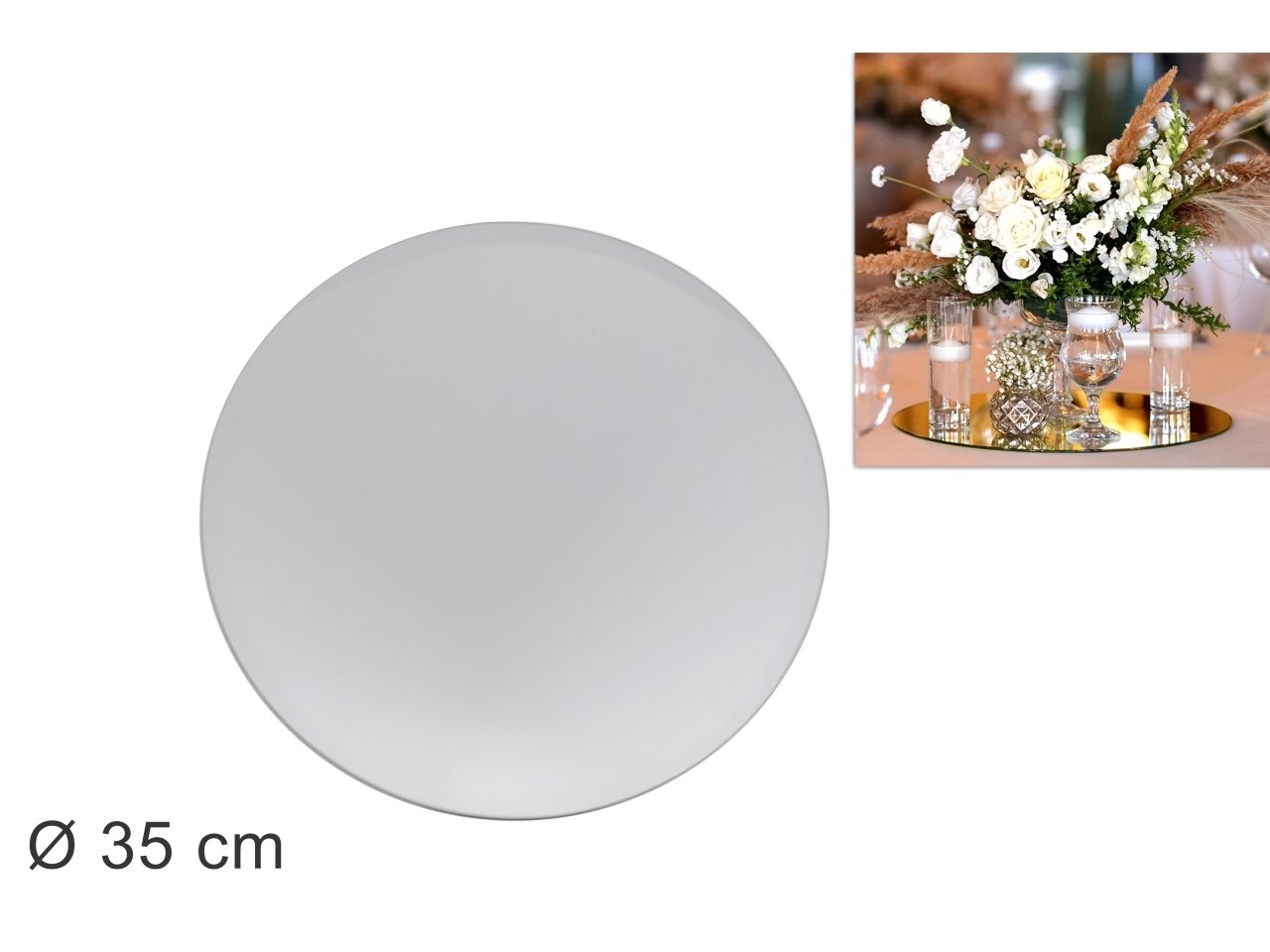 SPECCHIO PER DECORAZIONE TONDO 35CM DSO17000111