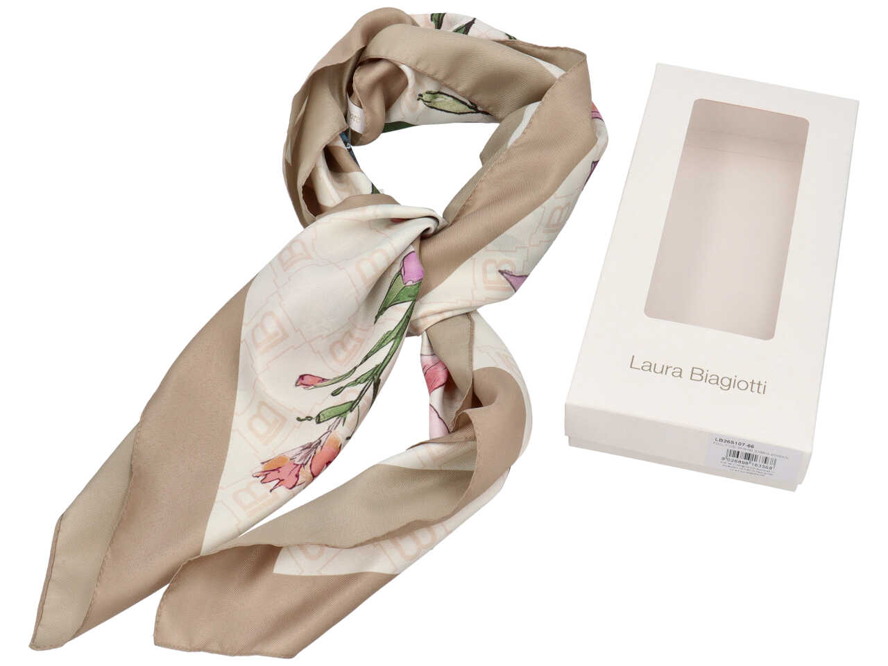 FOULARD FIORI SPRING SABBIA 90X90CM FOULARD FIORI SPRING SABBIA 90X90CM