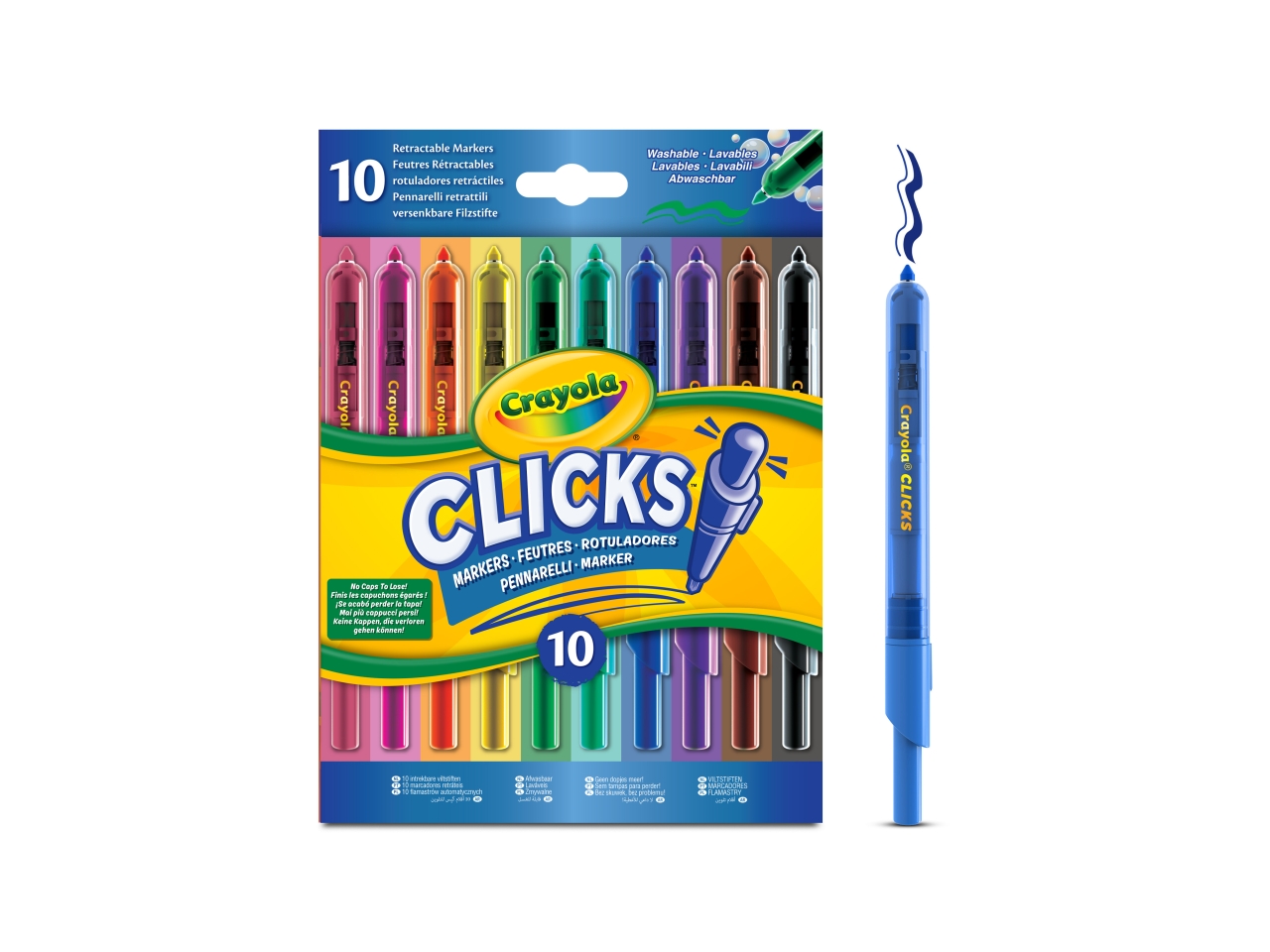 CLICKS10 PENNARELLI RETRATTILI LAVABILI 588379 CLICKS10 PENNARELLI RETRATTILI LAVABILI 588379