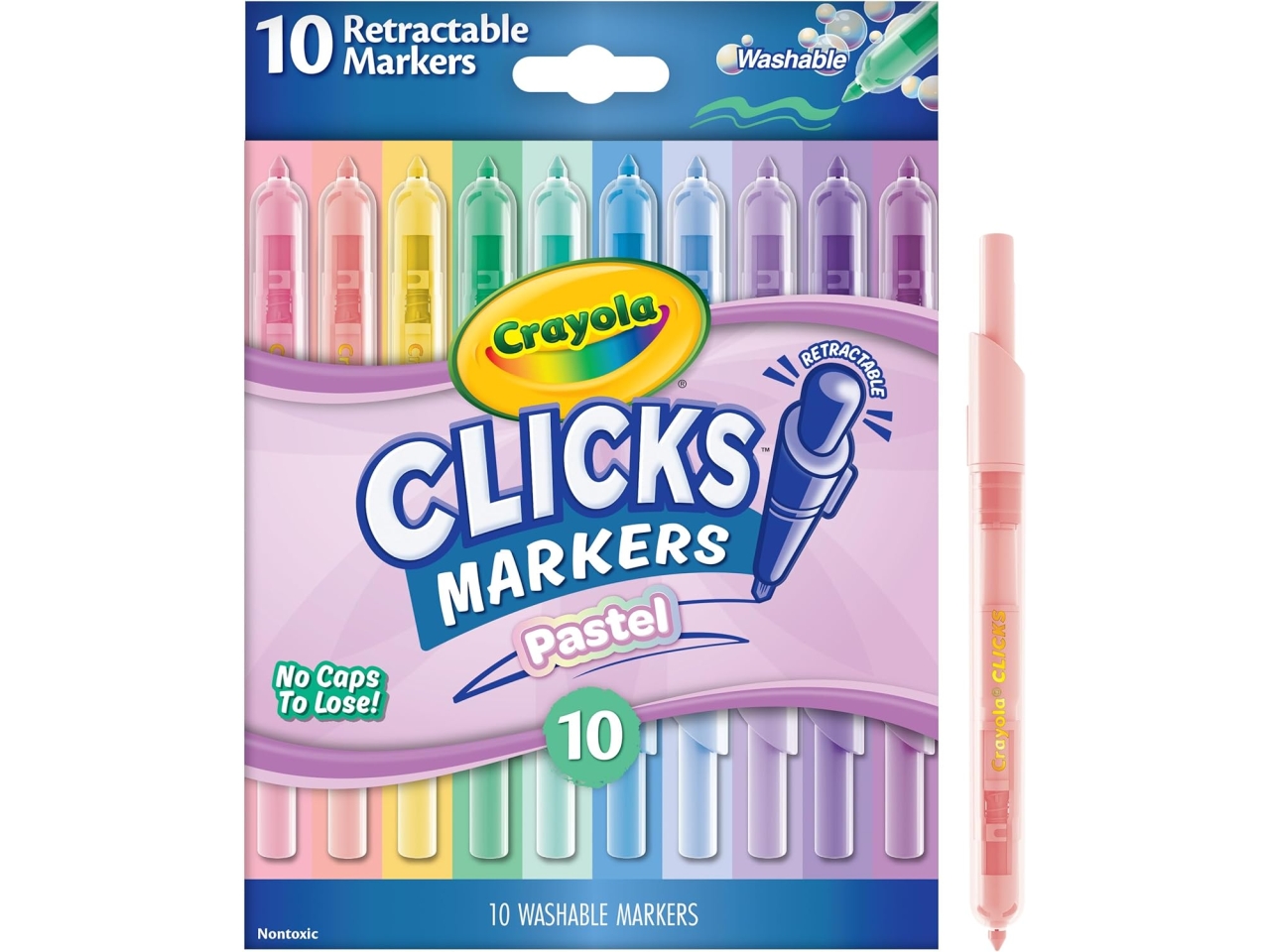 CLICKS10 PENNARELLI RETRATTILI LAV.PASTEL 588378