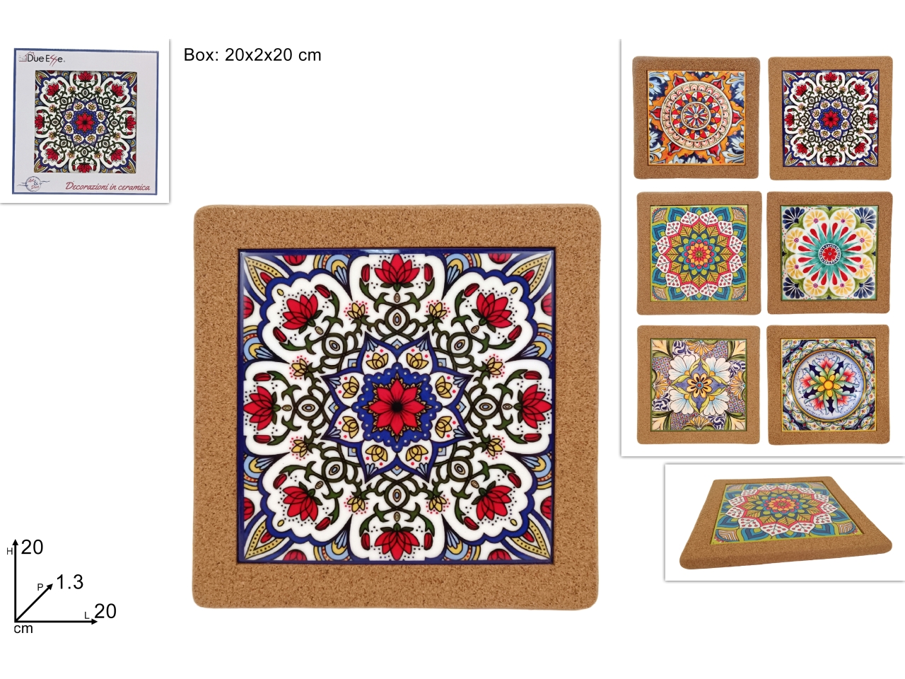 SOTTOPENTOLA CERAMICA QUADR. MAIOLICA DEV24015931