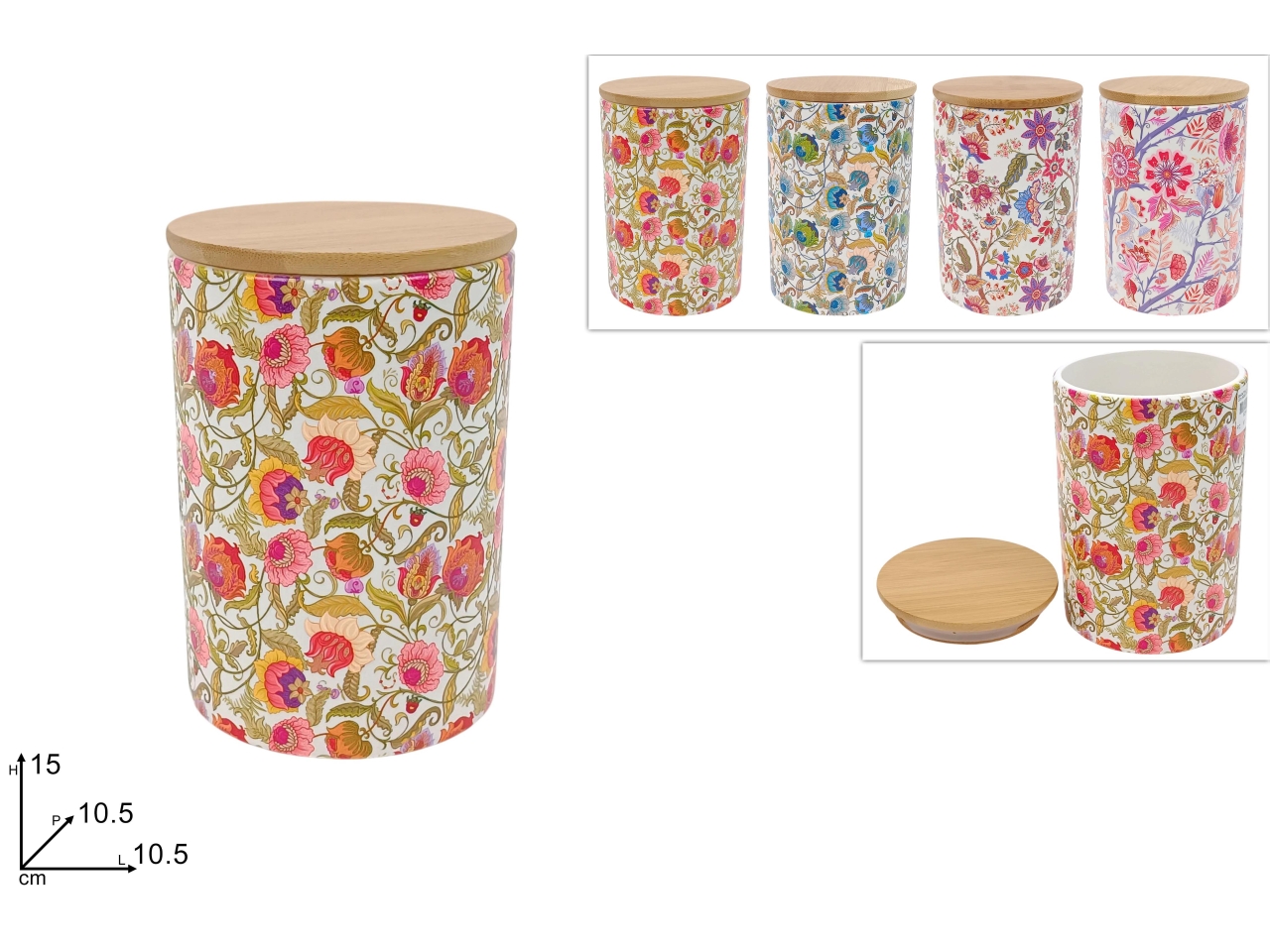 BARATTOLO CERAMICA C/FIORI H.15CM ASS. DEV25018311 BARATTOLO CERAMICA C/FIORI H.15CM ASS. DEV25018311