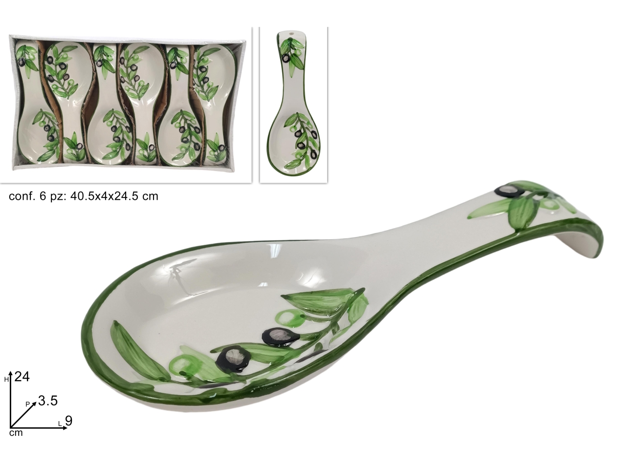 POGGIAMESTOLO CERAMICA TONDO C/OLIVE DEV18012382
