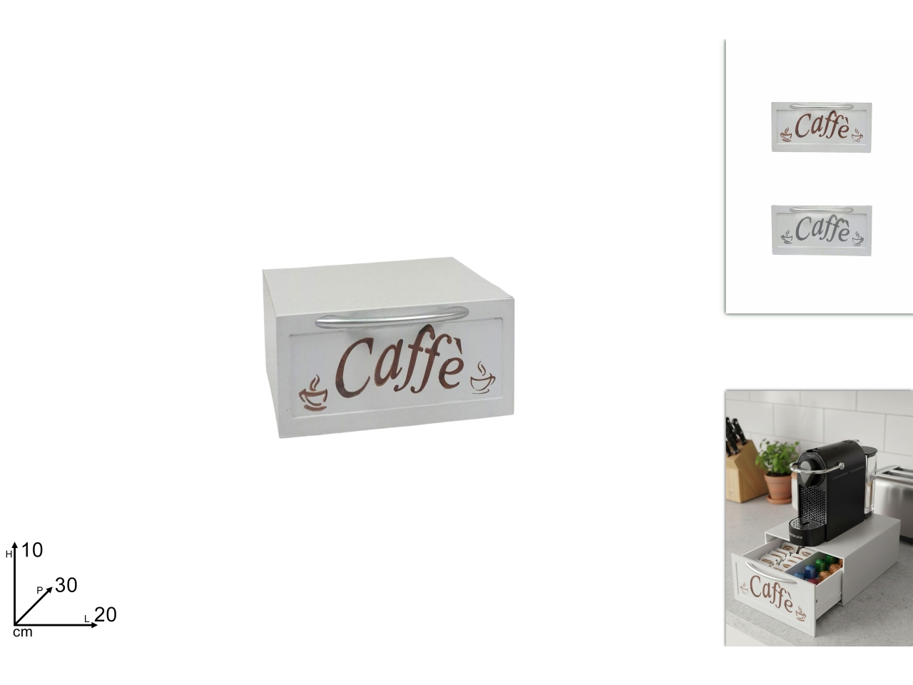 PORTACIALDE CAFFE’ 30X20X10CM 2ASS DEV25018841
