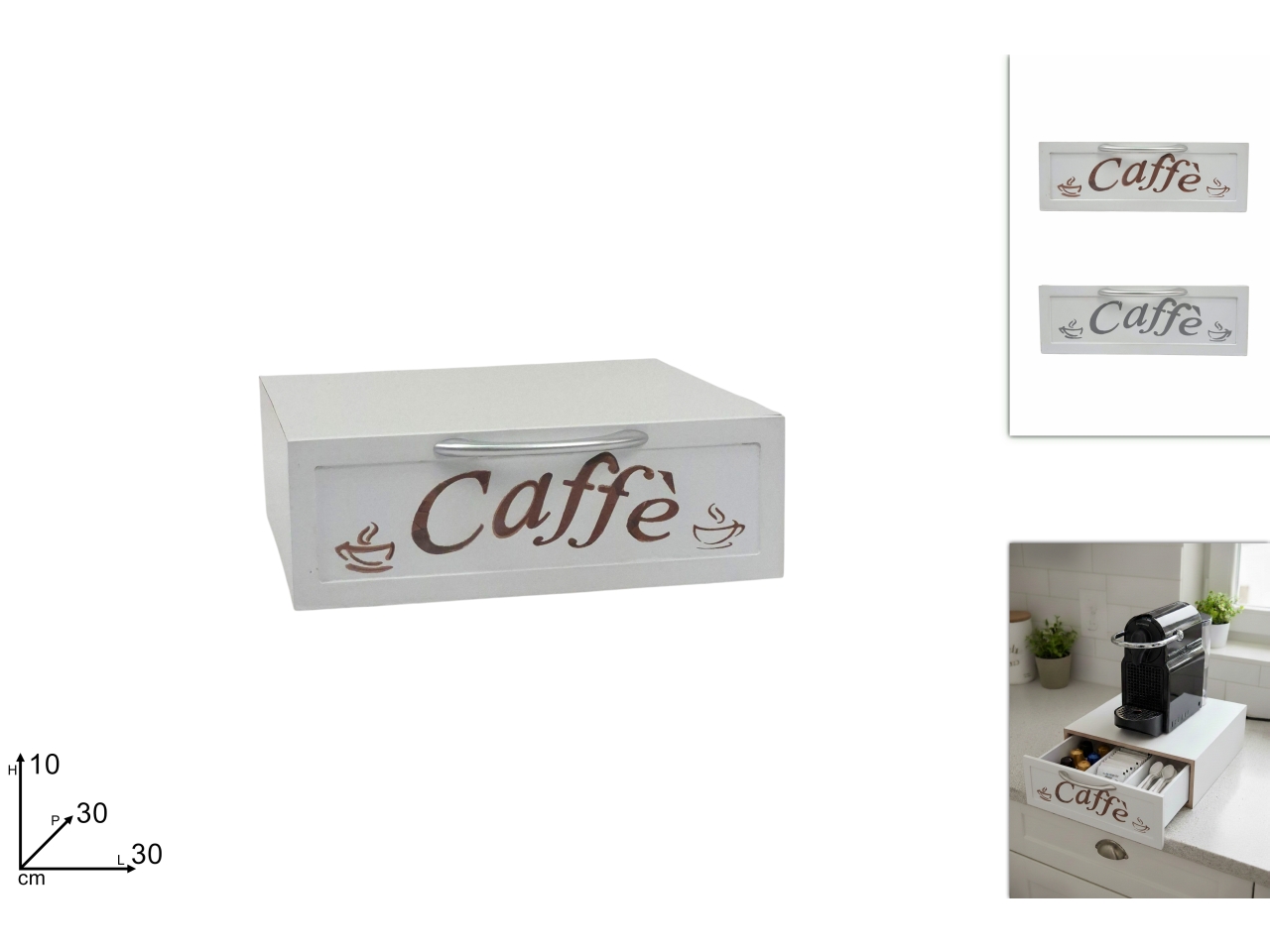 PORTACIALDE CAFFE’ 30X30X10CM 2ASS DEV25018831
