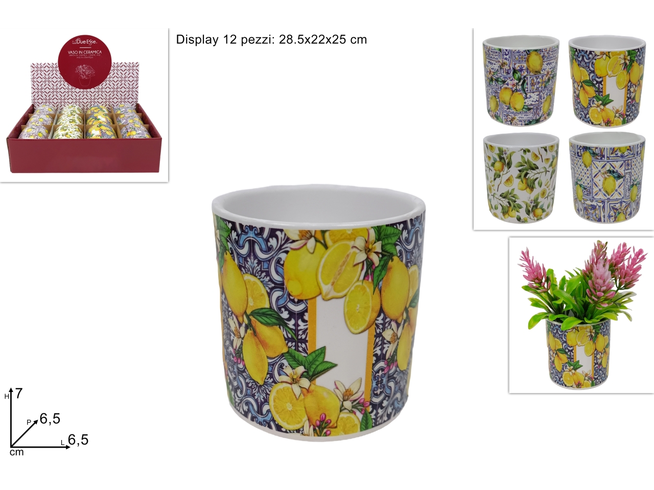 VASO DEC.LIMONI 6,5XH.7CM 4 ASS DEV24014291 VASO DEC.LIMONI 6,5XH.7CM 4 ASS DEV24014291