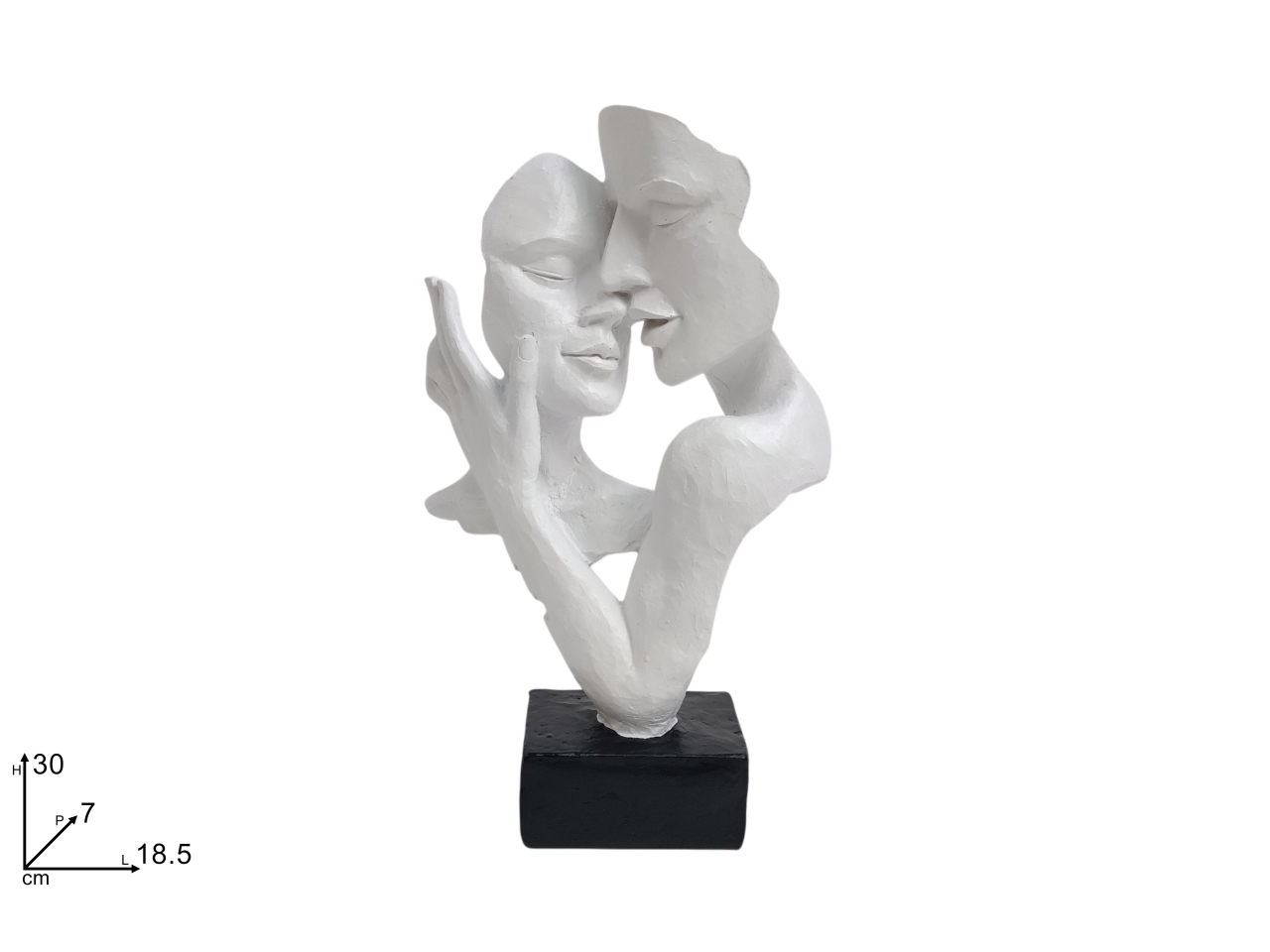 STATUA COPPIA ABBRACCIO 30CM BIANCO DEV24020371