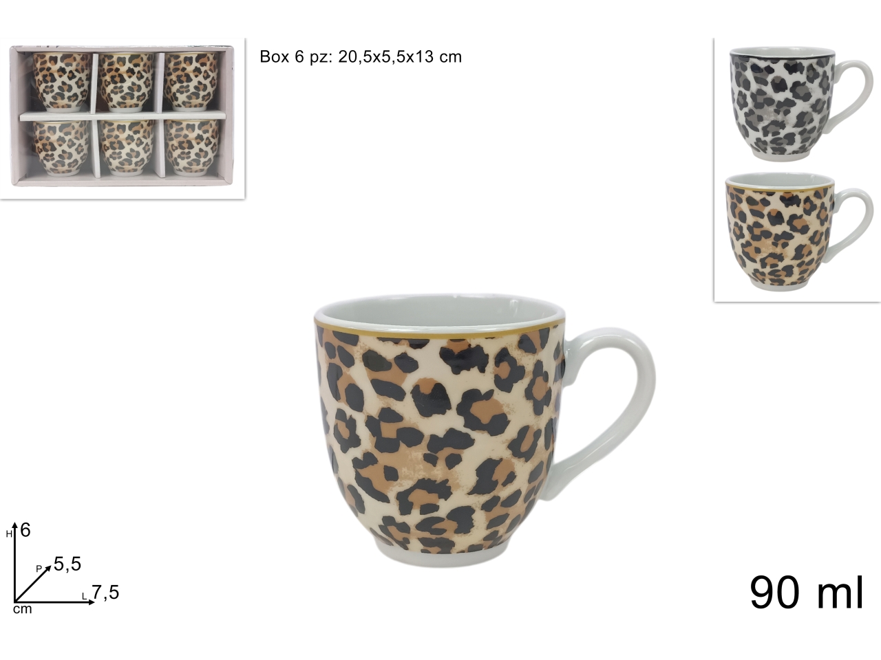 TAZZINE CAFFE’ 90ML 6PZ MACULATE 2ASS. DEV25009641