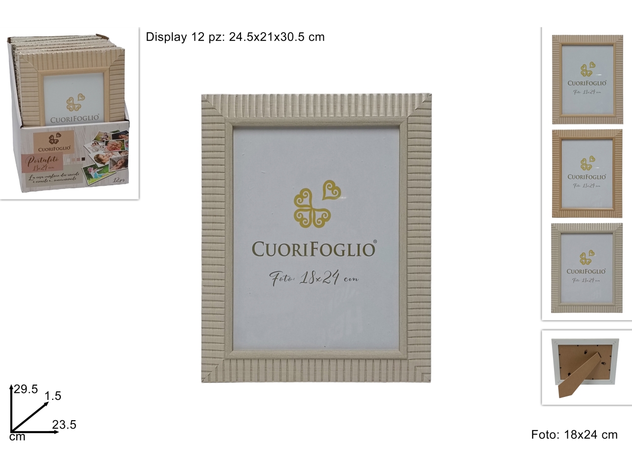PORTAFOTO LEGNO 18X24CM 3ASS. DEV23003663