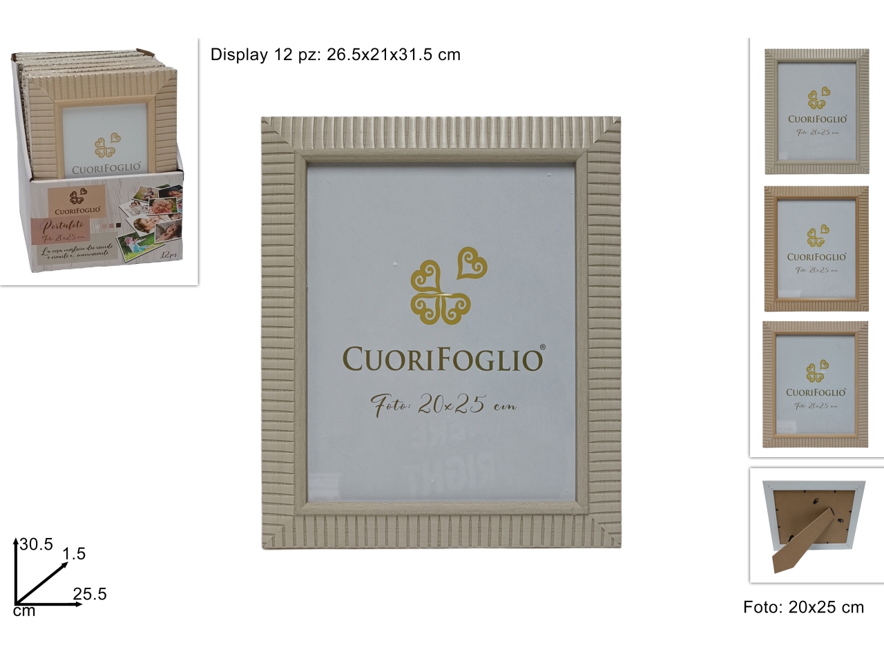 PORTAFOTO LEGNO 20X25CM 3ASS. DEV23003664