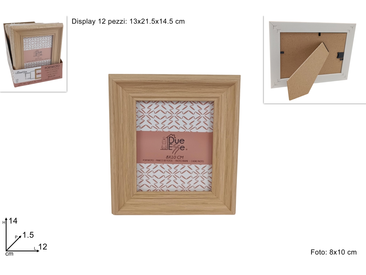 PORTAFOTO EFF. LEGNO NATURALE 8x10CM DEV25000551