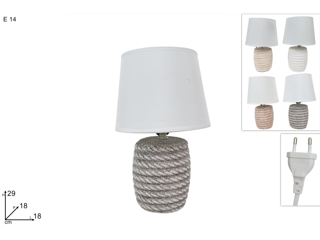 LUME CERAMICA A CORDE 29CM 4COL. DEV25015581