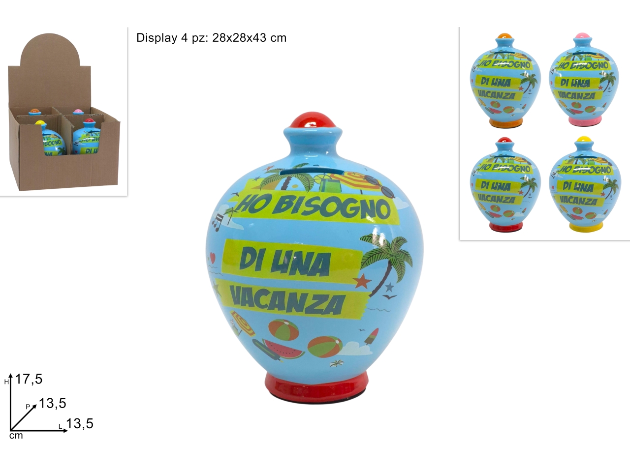 SALVADANAIO CON SCRITTA ASS. DEV25019541 SALVADANAIO CON SCRITTA ASS. DEV25019541