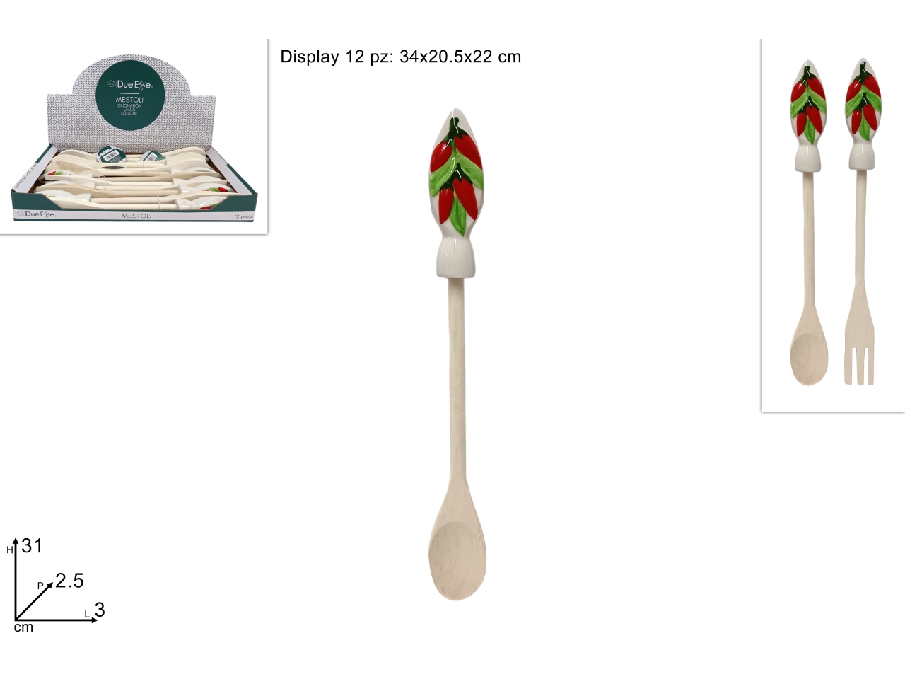 MESTOLO LEGNO CON PEPERONCINI 2ASS DEV23006141 MESTOLO LEGNO CON PEPERONCINI 2ASS DEV23006141