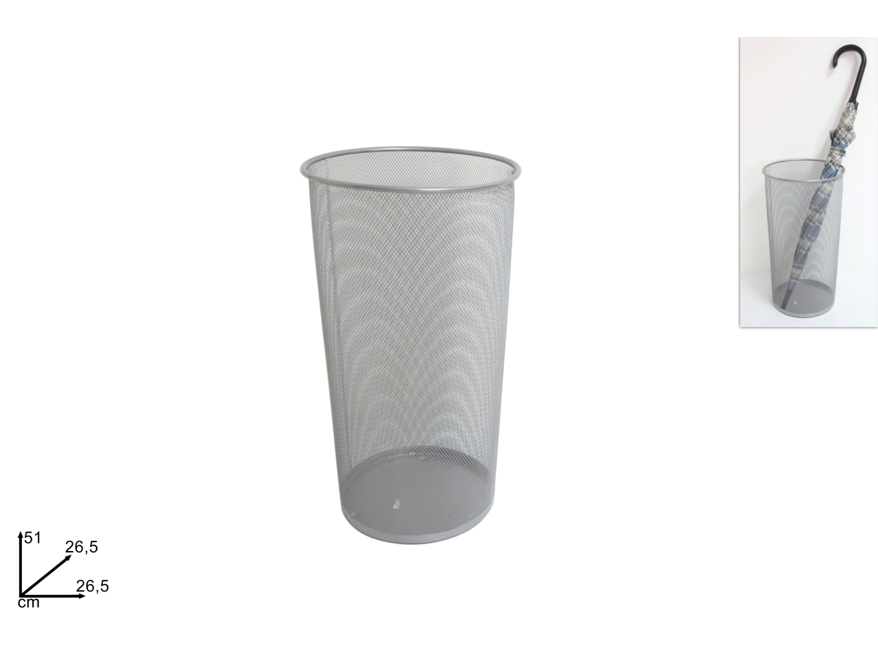 PORTA OMBRELLI RETINATO 51CM SILVER DEV09002171