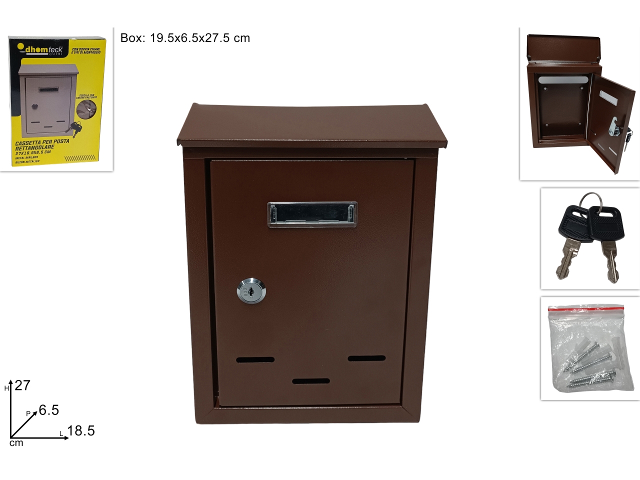 CASSETTA PER POSTA 27X18,5X6,5CM MARR. DEV23007344