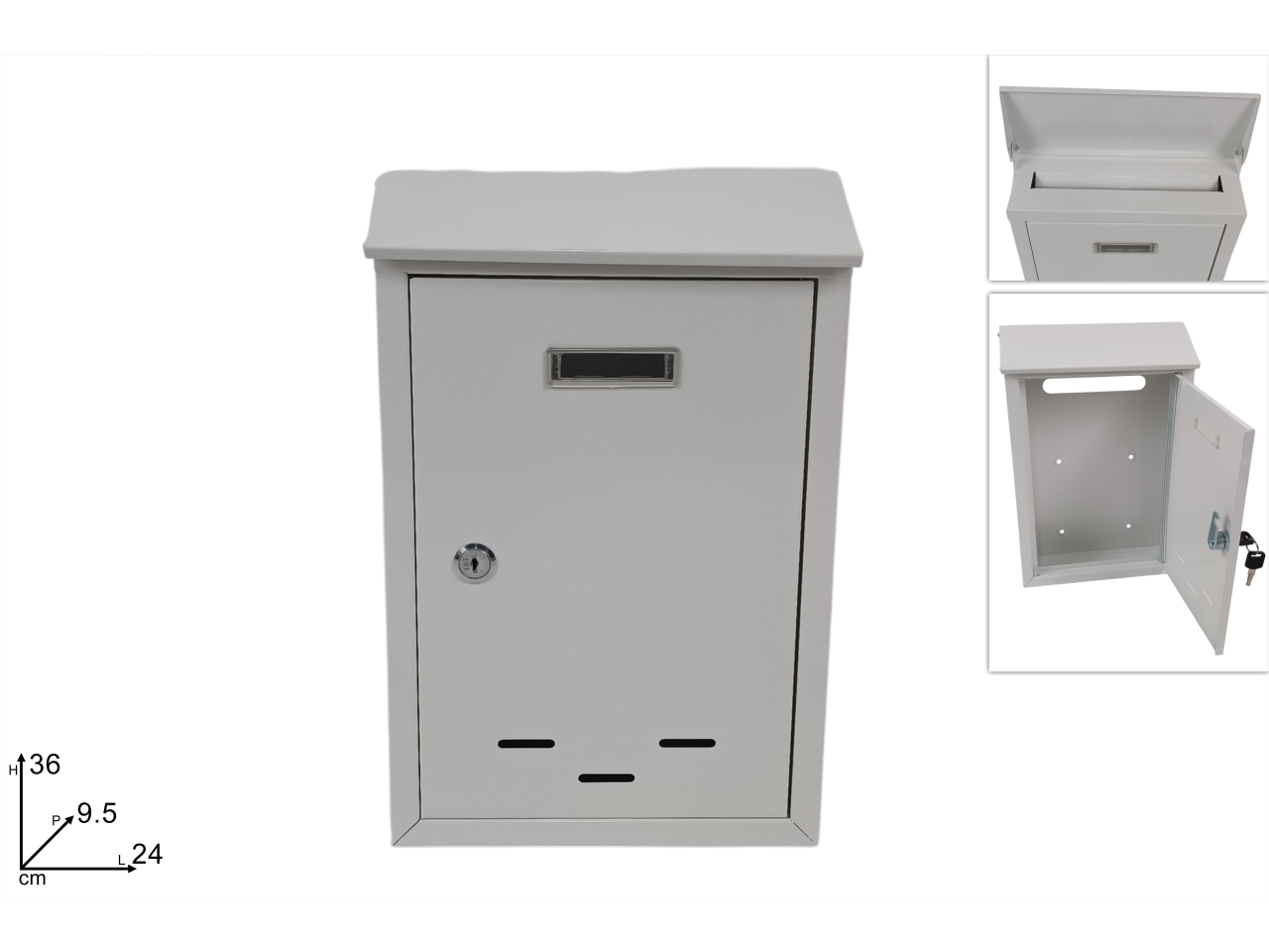 CASSETTA PER POSTA 36X24X9,5CM BIANCO DEV25019921