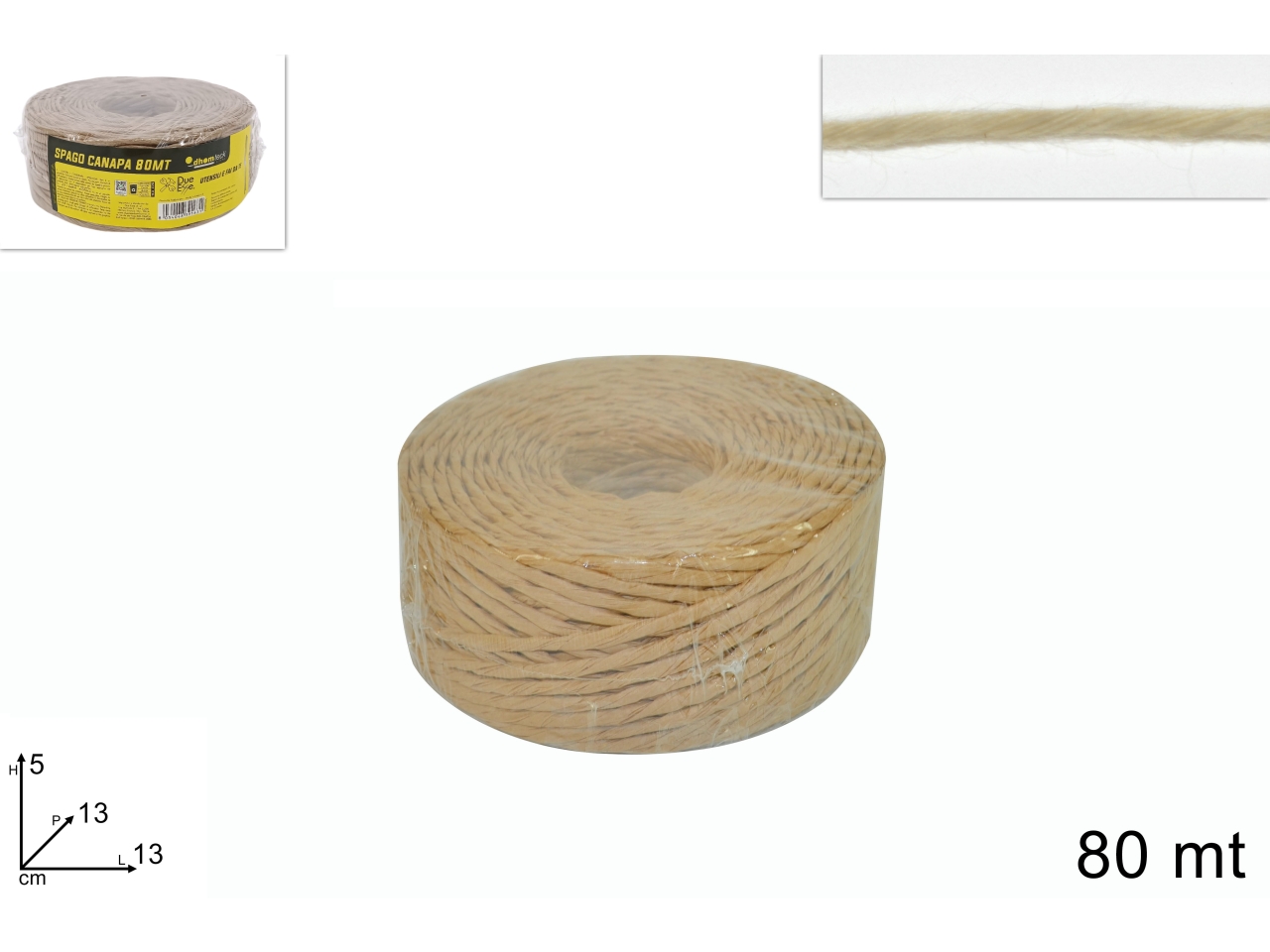 SPAGO CANAPA ROTOLO 80MT DEV16007411