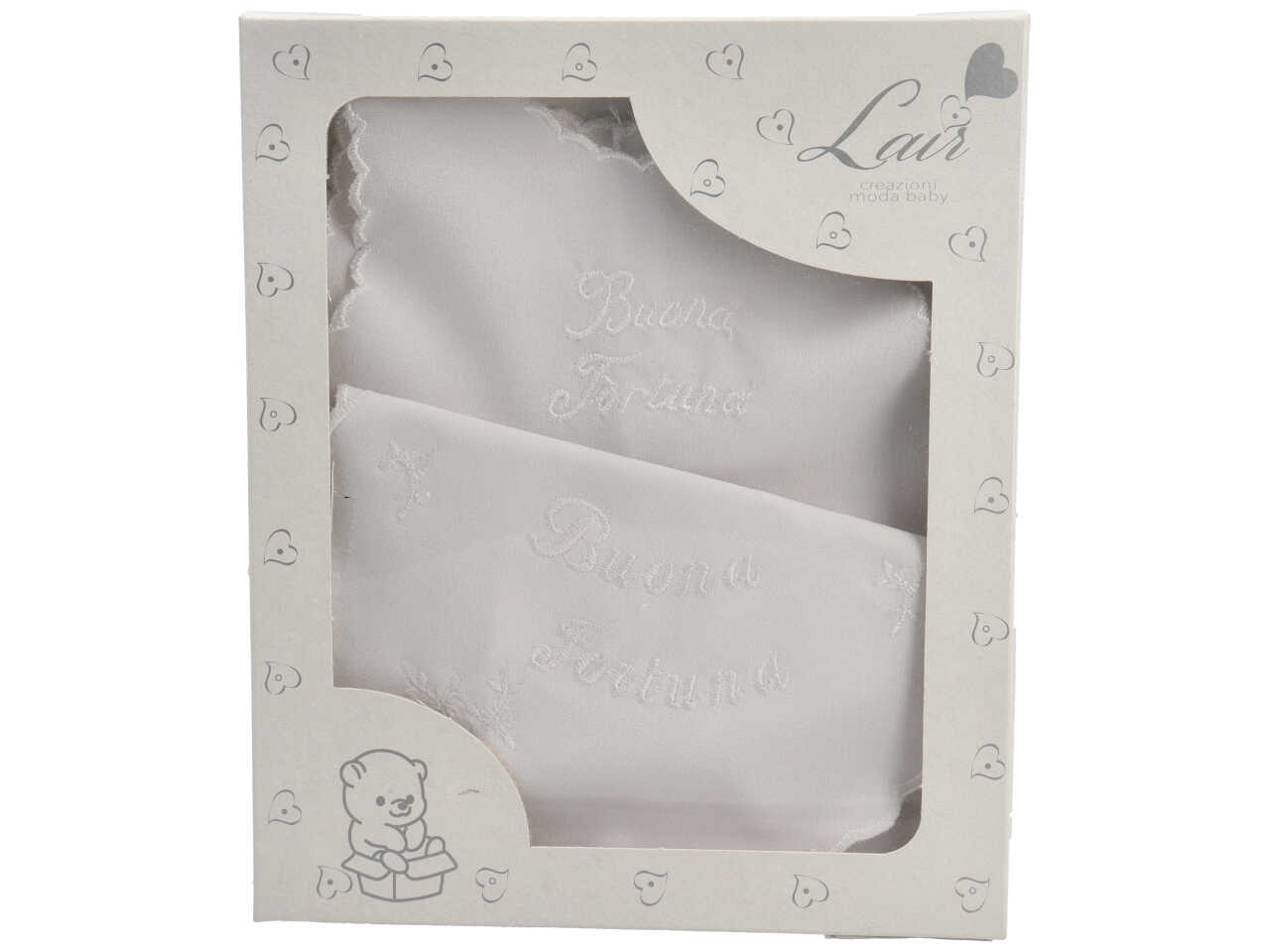 CAMICINA + BAVETTA SET DA 2 PZ BIANCO CMA1060-005